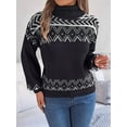 thumbnail image 2 of Women'S Sweaters Pullover Casual Long Sleeve Warm Sweaters Jumper Tops Fuzzy Knit Chunky Oversized Sweater Black L, 2 of 8