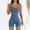 Blue, variant on TAIAOJING Women Casual Jumpsuits Yoga Rompers Workout Ribbed Square Neck Sleeveless Sport Romper