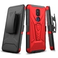 thumbnail image 2 of Compatible for Cricket Icon 3 Case, At&t Motivate 2 Case with Holster Belt Clip Heavy Duty Shockproof Protective Phone Cover with Kickstand [Red], 2 of 7