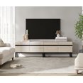 thumbnail image 1 of WAMPAT, Modern 2 in 1 TV Stand, Fits Up to 75", Wood Entertainment Center with Storage Cabinets, Metal Base, Living Room Media Console, Light Oak, 1 of 9