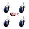 thumbnail image 2 of 3 Inch Solid Polyurethane Wheel Swivel 7/16 Inch Grip Ring Stem Caster Set SCC, 2 of 2