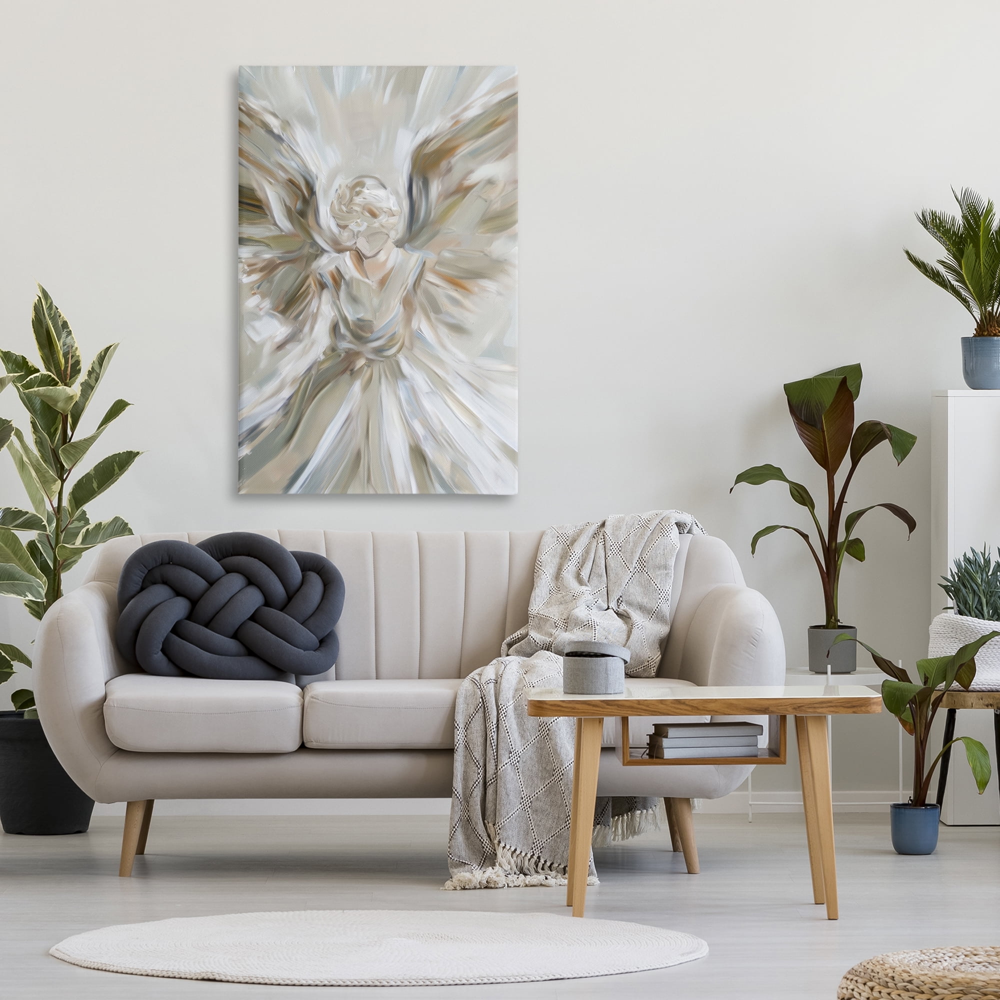 Stupell Industries Serene Angel with Flowing Wings Canvas Wall Art, design by Petal Prints Design
