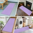 thumbnail image 6 of Purple Large Area Rugs for Bedroom Living Room, Soft Non Slip Carpet Bedside Rug, Modern Pure Lavender Purple Rectangular Floor Cover Kitchen Accent Rug 2'x6' for Dining Room/Office, 6 of 9