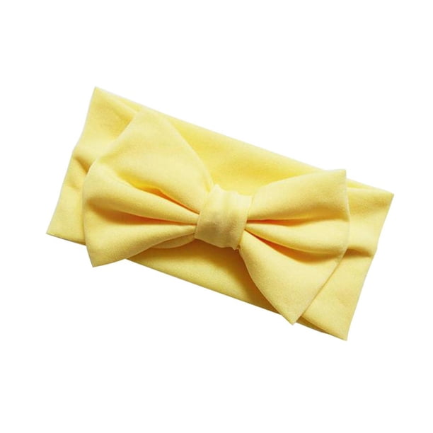 Diademas Suaves para el Cabello del Bebé CUTICAT Turbante con Bowknot Amarillo