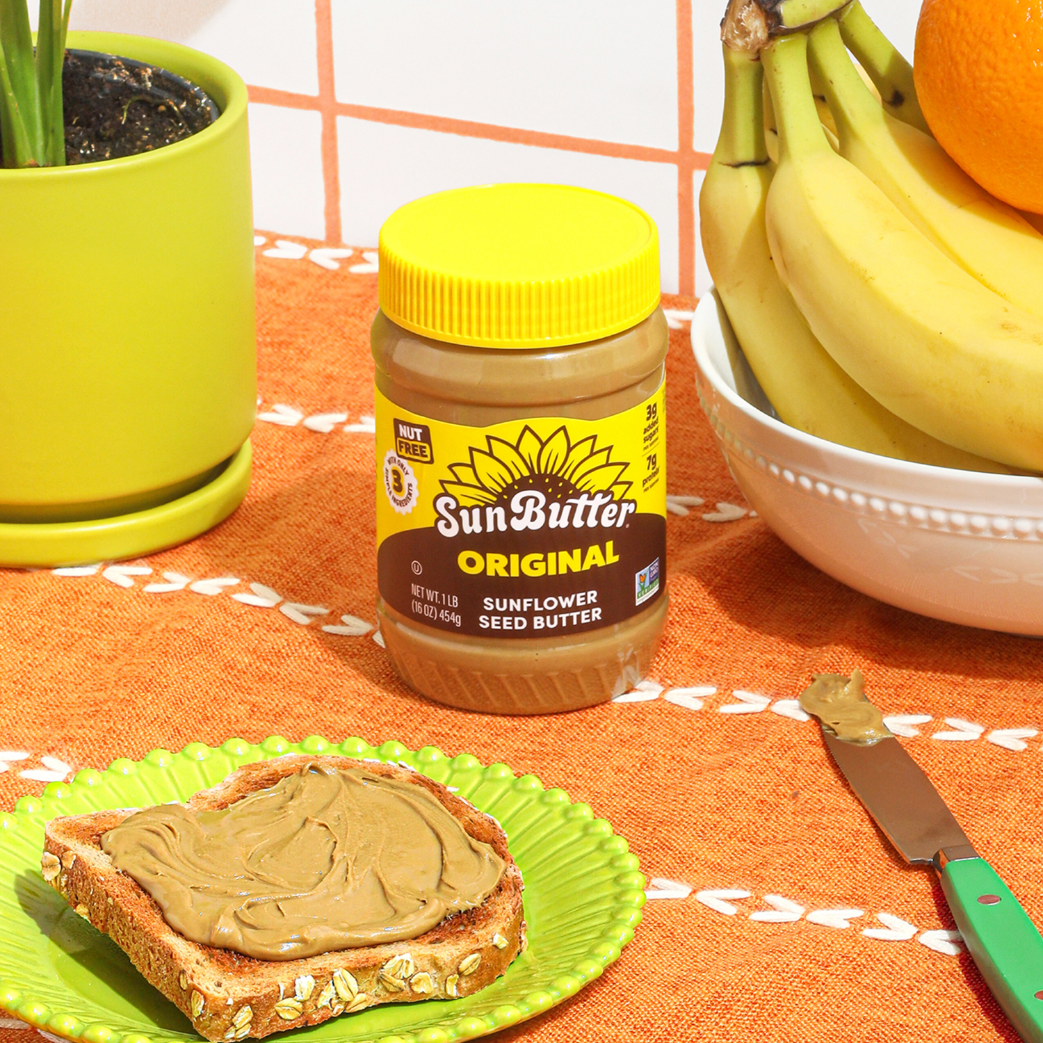 (3 pack) SunButter Original Sunflower Seed Butter 16 oz Jar