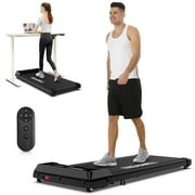 Under Desk Treadmill Walking Pad Portable 265lbs 2.25HP with Remote, Led Display for Home, Black