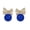 Blue, variant on Elegant Bow Ball Dangle Earrings for Women Stainless Steel Cubic Zirconia Bead Christmas New Year Wedding Party Holiday Birthday Anniversary Daily Jewelry Gift White