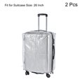 thumbnail image 3 of Uxcell 26 Inch Universal Luggage Protector, Portable Clear Dust Cover, Grey, 2 Pack, 3 of 6
