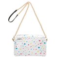 thumbnail image 2 of FORMRS Women Crossbody Purse with Chain Strap Vegan Leather Shoulder Handbag, White Retro Pattern, 2 of 7