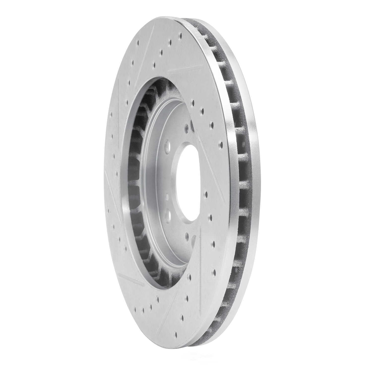 Dynamic Friction Company 631-58011R DFC Brake Rotor - Drilled And Slotted - Silver