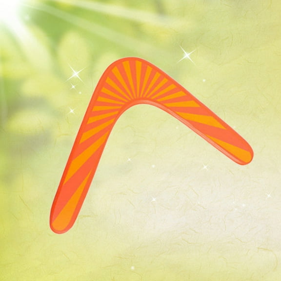 Toyvian Return Boomerang Orange Wood 1Pcs