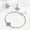 Purple, variant on Vintage Lucky Four-Leaf Clover Jewelry Set – Exquisite sterling silver chain necklace, bracelet, and ring with moissanite four-leaf clover design, a perfect jewelry set for women.