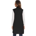 thumbnail image 3 of Cizayoi Women's Long Knit Sleeveless Pockets Cardigan Vest, 3 of 6