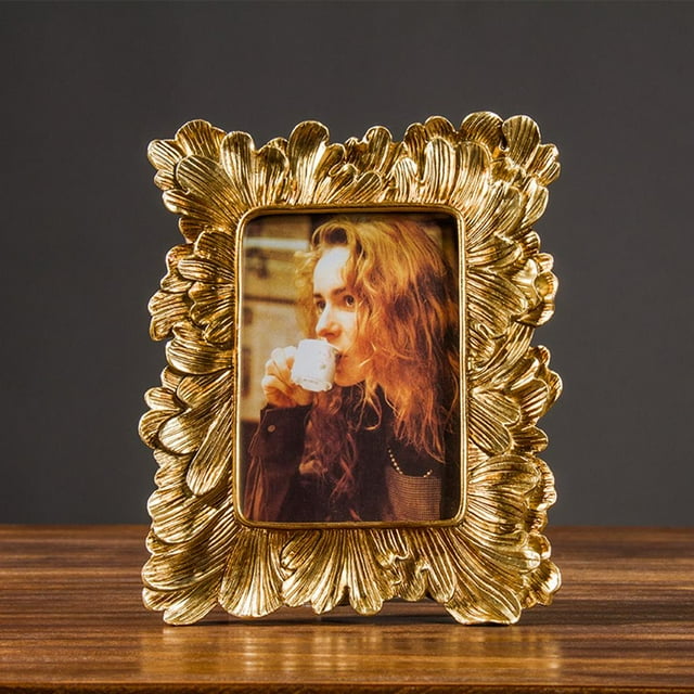 Picture Frame Vintage Desktop Tabletop Flower Photo Holder 8in