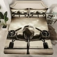 thumbnail image 2 of Castle Fairy Jet 4pcs Bed Sheets,Transportation Theme King Sheets,Airplane Helicopter Super Cozy Sheet Set,Luxury Boys Bedroom Decor, 2 of 7