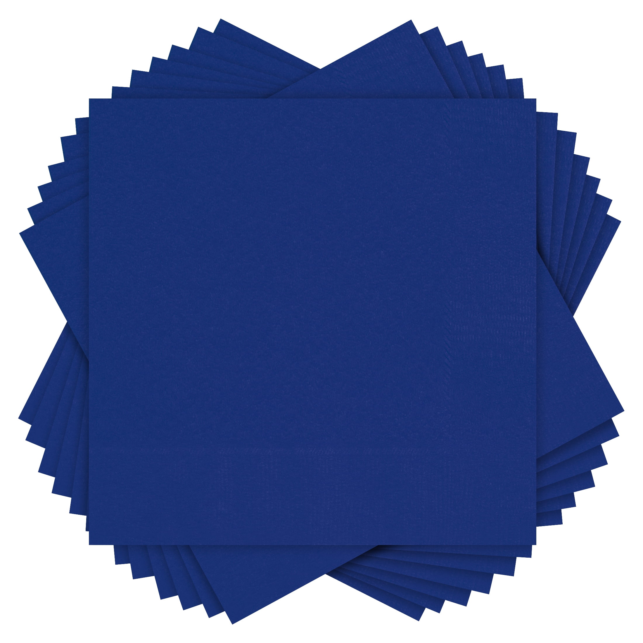 24CT 6.5IN x 6.5IN Navy Disposable Paper Napkins by Way To Celebrate