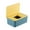 Blue box with yellow, variant on Storage Box with Lid for Household Masks Wet Tissues Dust Proof Sealing Tabletop Makeup Paper Storage Holder Organizer