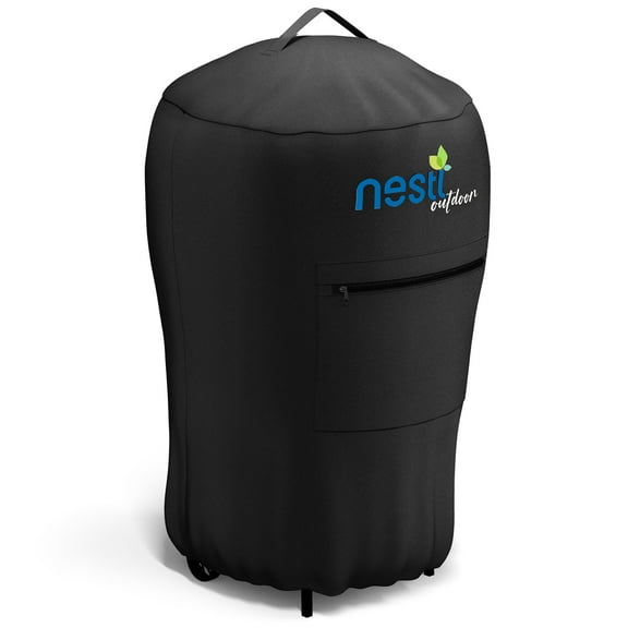 Nestl 22" Grill Cover, Premium Heavy Duty Barbecue Grill Cover, Black