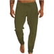 thumbnail image 2 of Pantalones largos para hombre, de color liso, con cordón, informales, de moda, largos, para hombre, 2 of 6