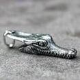 thumbnail image 2 of PAMTIER Men's Stainless Steel Creative Domineering Crocodile Biker Pendant Necklace Gothic Vintage Punk Alligator Head Personality Silver 23.6" Chain, 2 of 6