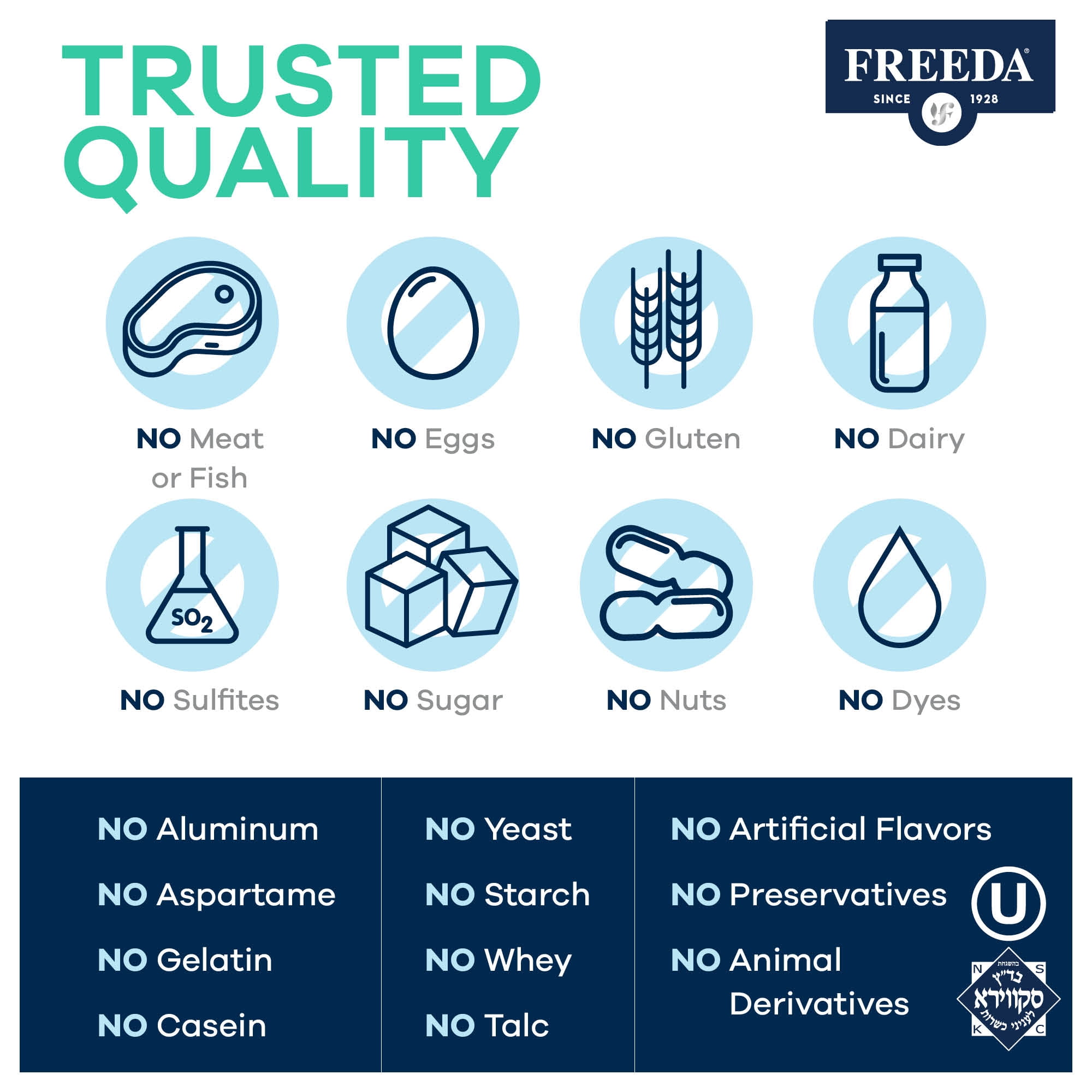Freeda Senior Multivitamin – One Daily Vitamin for Adults 55+ | Energy & Immune Support | Vegan, Kosher, Gluten Free | 100 Tablets