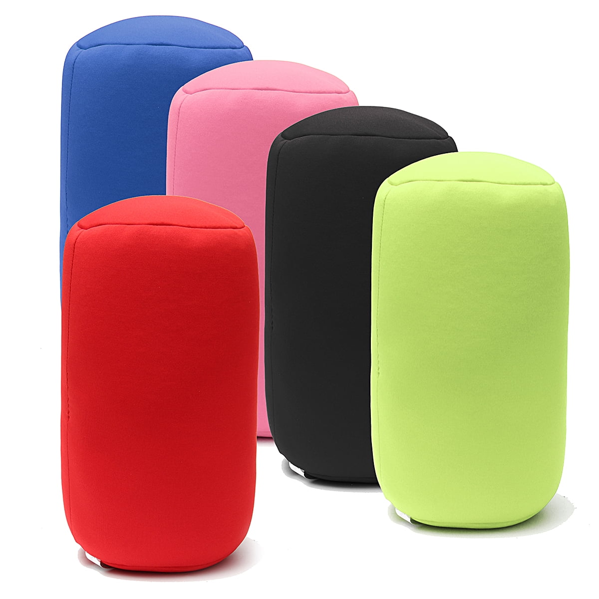 Micro Bead Roll Pillow Portable Neck Back Head Cushion Soft Chair Pad