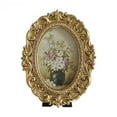 thumbnail image 1 of DOLITY Oval Picture Frame Craft Ornate Photo Display for Wedding Farmhouse Tabletop, 1 of 9