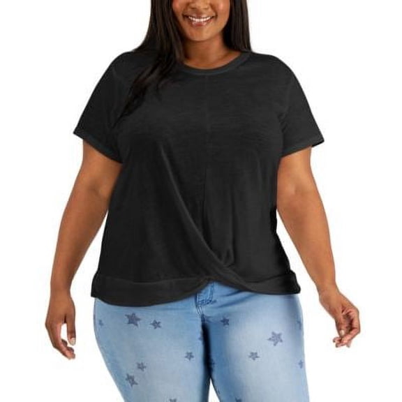 MSRP $35 Style & Co Plus Size Crossover Top, Size 1X