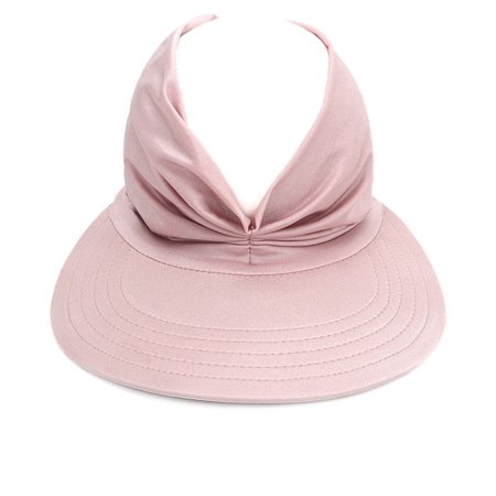 Loliuicca Women's Wide Brim Empty Sun Hat Knotted Fold Sun Visor Hat Summer Beach Cap