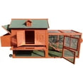 thumbnail image 6 of Omitree NEW 98" Wheel Solid Wood Chicken Coop Backyard Hen House 4-6 Chickens with Nesting Box, 6 of 9