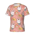 thumbnail image 5 of Vsdgher Rabbit So Cute Print Men's Dry Fit Mesh Athletic Shirts Moisture Wicking Tennis T-Shirt Tops, 5 of 9