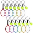 thumbnail image 2 of Anneau 12 Pcs Mini Raquette de Tennis avec Porte-Clés en Résine pour Amateurs de Sport, 2 of 7