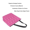 thumbnail image 3 of Large Canvas Bag 13.5x5.1x15 Inch Canvas Bag Shopping Canvas Bag Suitable For Outing Shopping Travel Out Of Large Capacity Storage Dark Pink Pattern, 3 of 9