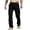 Pants74# Black, variant on oqasdz Mens Cargo Pants Casual Waist Color Sports Hat Woven Pocket Foot Rope Solid Pants Street Cargo Tie Mens Cargo Pants