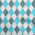 thumbnail image 1 of oneOone Rayon Aqua Blue Fabric Check Argyle Craft Projects Decor Fabric Printed By The Yard 56 Inch Wide, 1 of 4