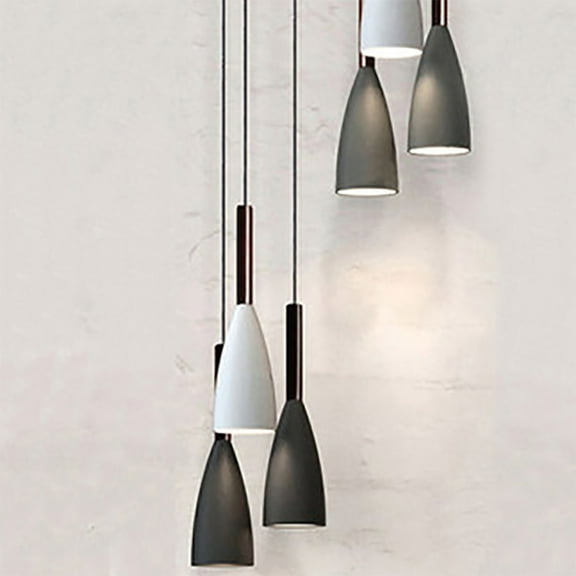 EXHUMKY Classic and Elegant Creative Chandelier in Grey for Home Lighting