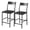 black 2-pack, variant on Ataucjin Modern PU Leather Outdoor Bar Stools,24'' Counter Height, Curved Iron Backrest & Footrest, Upholstered, 300 lbs Capacity