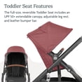 thumbnail image 3 of UPPAbaby Cruz V2 Stroller/Full-Featured Stroller with Travel System Capabilities/Toddler Seat, Bumper Bar, Bug Shield, Rain Shield Included/Jake (Charcoal/Carbon Frame/Black Leather), 3 of 5