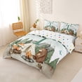 thumbnail image 2 of Catabedysis Green Monogram T Bedding,Happy Camping Outdoor Adventure Duvet Cover Full For Boys,Polkadot Reversible,3-Piece,1 Duvet Cover and 2 Pillowcases, 2 of 6