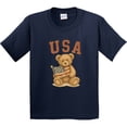 thumbnail image 3 of Inktastic Patriotic USA Teddy Bear with American Flag Youth T-Shirt, 3 of 5