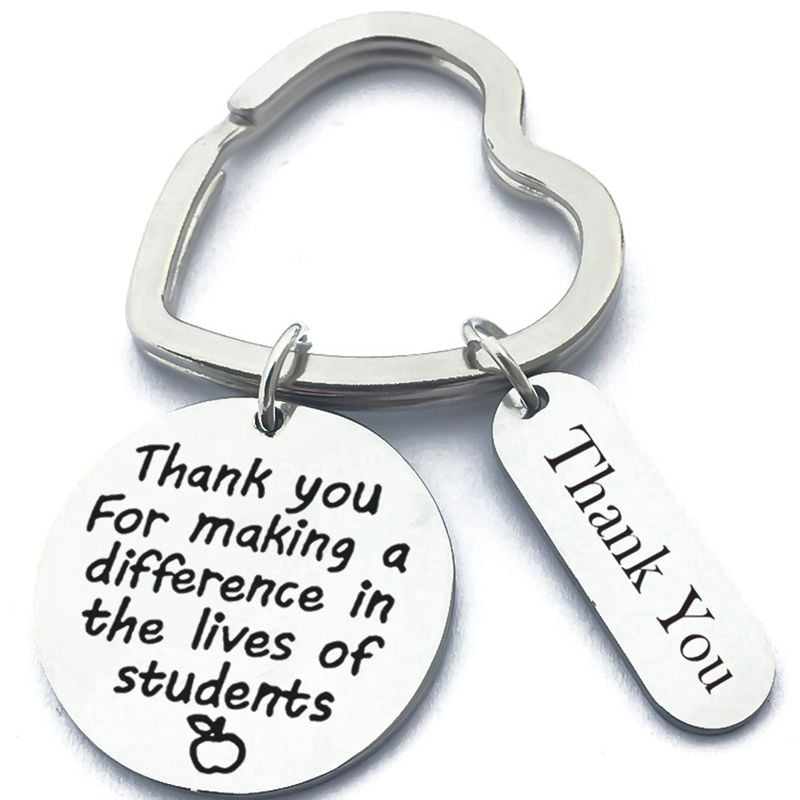 Fashion Keychain Letter Round Pendant Key Ring Holder Teacher Day Gift New LP Fashion Keychain Letter Round Pendant Key Ring Holder Teacher Day Gift New LP