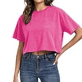thumbnail image 2 of Cropped T Shirts for Women Oversized Tshirts Casual Loose Fit Crewneck Lightweight Summer Crop Tops for Women Trendy Fashion, 2 of 9