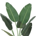 thumbnail image 3 of Simzone Artificial Bird of Paradise Plant 4 feet Tall Fake Palm Tree with 8 Trunks Faux Tree Perfect Faux Plants in Pot for Indoor Outdoor Decor Modern Home Office Floor Corner, 3 of 7