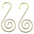 thumbnail image 2 of Regent Christmas Ornament Hooks (80 Count Total) Decorative S Hooks, Gold, 1.75 Inch, 2 of 6