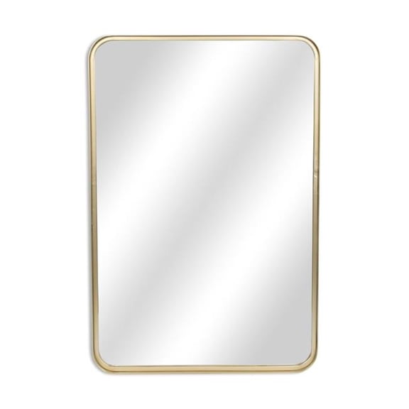 Cheungs 6080 Nuvelle Gold Metal Curved Rectangular Wall Mirror
