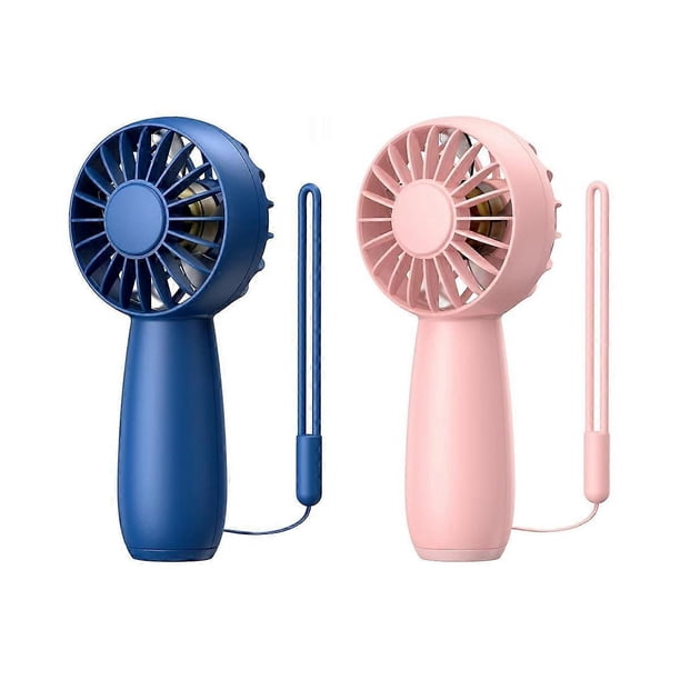 2 Pack Handheld Fan Rechargeable Mini Fan Portable Handheld Fan Personal Fan with 3 Wind Speeds Compatible with Home