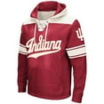 thumbnail image 2 of Men's Colosseum Crimson Indiana Hoosiers Big & Tall Hockey Lace-Up Pullover Hoodie, 2 of 3