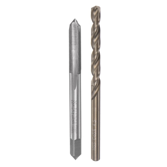 Uxcell M5 x 0.5 H2 Straight Flute Thread Tap 4.5mm Drill Bit Set High Speed Steel