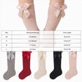 thumbnail image 4 of Toddler Baby Girl Ruffle Socks Frilly Turn-Cuff Crew Socks Solid Color with Cute Bow Soft Breathable Casual Dress Socks 0-12 Months 1T 2T 3T 4T 5T Kids, 4 of 9