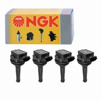 4 pc NGK 49000 Ignition Coils for 00117 117 178-8333 2505-92154 30713416 36-8028 9125601-6 E371 GN10334 IC471 IC471SB UF-341 UF341 UF341T Spark Plug Wire Boot Fits select: 2003-2006 VOLVO XC90